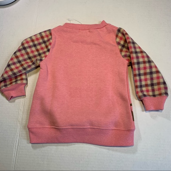 12-24M Hello Kitty NWT pink piano sweater w fleecy arms - Picture 4 of 5